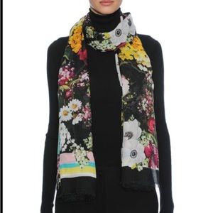 Dolce & Gabbana
Floral Bouquet Modal-Cashmere Scarf, Black, NWT